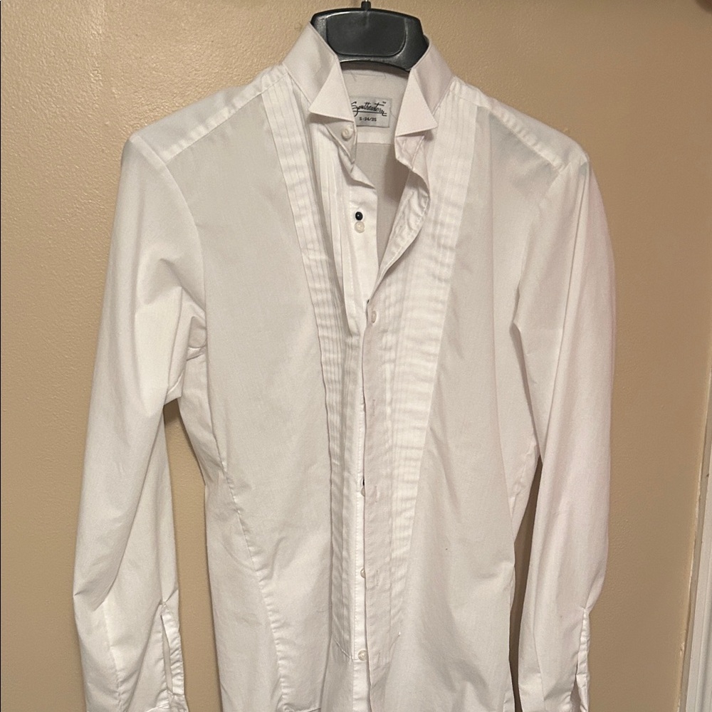 Men's White Tux Dress Shirt
